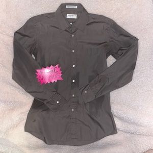 YSL YVE SAINT LAURENT GREY DRESS SHIRT MENS SIZE 15